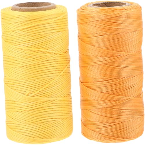 Housoutil 2 Rollen Ledergeflochtener Wachsfaden Stickgarne Polsterfaden Gewachster Faden Stickfaden Herstellung Fäden Faden Zum Nähen Nähgarn Reparaturfaden Faden Für Nähmaschine Polyester von Housoutil