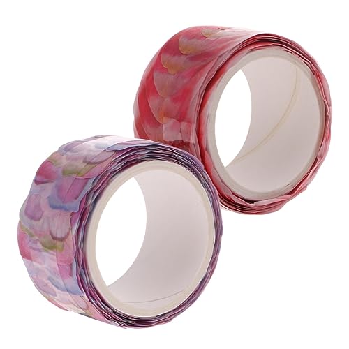 Housoutil 2 Rollen Petal Washi Tape Dekorative Klebebänder für Scrapbooking Diy Tagebuch Geschenker Wrapping Bastelprojekte von Housoutil