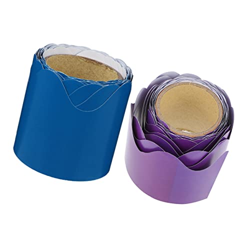 Housoutil 2 Rollen Rahmen Für Pinnwand Überbacken Schwer Grenze Streifen Trimmen Vinyl Grenzpapier Led Weißer Rand Für Pinnwand Planke Grenzausstattung Kupferplattenaufkleber von Housoutil