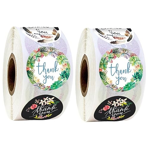 Housoutil 2 Rollen Roll mit Dankeschön Aufkleber im Blumenmuster Selbstklebende Diy Sticker für Backen Verpackung und für Partys und Zuhause Housoutil 2 Rollen Roll mit Dankeschön Aufkleber im Blumenmuster Selbstklebende Diy Sticker für Backen Verpackung und für Partys und Zuhause von Housoutil