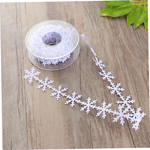 Housoutil 2 Rollen Schneeflocken Geschenkband Weiß Verpackungsband Weihnachtsdeko Partyband Festliches Bastelband Vliesstoff für Geschenke und Weihnachtsbaum Housoutil 2 Rollen Schneeflocken Geschenkband Weiß Verpackungsband Weihnachtsdeko Partyband Festliches Bastelband Vliesstoff für Geschenke und Weihnachtsbaum von Housoutil
