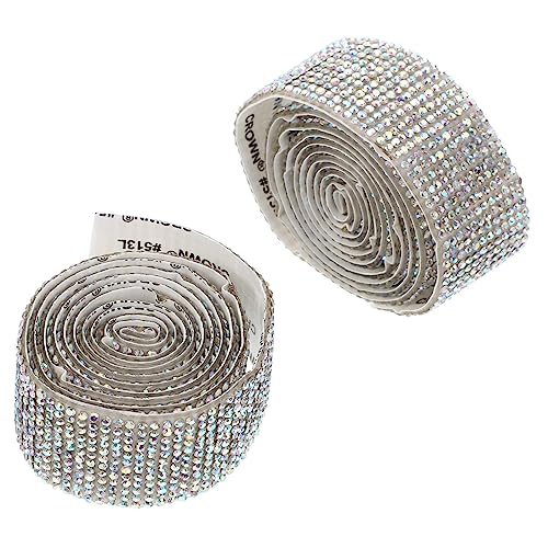 Housoutil 2 Rollen Selbstklebendes Bohrband DIY Bastelverpackung Funkelnde Strasssteine Netz Strassstreifen Diamanten Bänder Farbdekoration Glitzernde Blaue Verzierungen Harz Housoutil 2 Rollen Selbstklebendes Bohrband DIY Bastelverpackung Funkelnde Strasssteine Netz Strassstreifen Diamanten Bänder Farbdekoration Glitzernde Blaue Verzierungen Harz von Housoutil