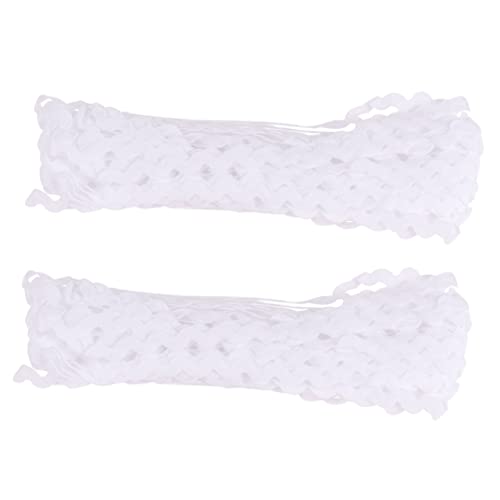 Housoutil 2 Rollen Wellenförmiges Spitzenband Yards Diy Bekleidungszubehör für Kleider Taschen und Dekorationen Weiß Housoutil 2 Rollen Wellenförmiges Spitzenband Yards Diy Bekleidungszubehör für Kleider Taschen und Dekorationen Weiß von Housoutil