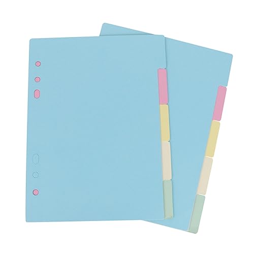 Housoutil 2 Sätze 5 Indexpapier Lose Blattbuch a5 Ordnertrenner pastellfarbene Ordnerteiler Trennwände für Aktenordner Seitenteiler Ring Loch Indexteiler Binder-Organisation Zufällige Farbe Housoutil 2 Sätze 5 Indexpapier Lose Blattbuch a5 Ordnertrenner pastellfarbene Ordnerteiler Trennwände für Aktenordner Seitenteiler Ring Loch Indexteiler Binder-Organisation Zufällige Farbe von Housoutil