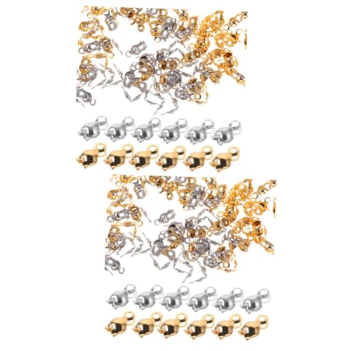 Housoutil 2 Sätze Baozikou Perlen Für Schmuckhersteller Halsketten Knoten Gold Klein Endkappen Für Schmuck Endschnalle Für Die Herstellung Von Armbändern Rostfreier Stahl 200 Stück * 2 Housoutil 2 Sätze Baozikou Perlen Für Schmuckhersteller Halsketten Knoten Gold Klein Endkappen Für Schmuck Endschnalle Für Die Herstellung Von Armbändern Rostfreier Stahl 200 Stück * 2 von Housoutil