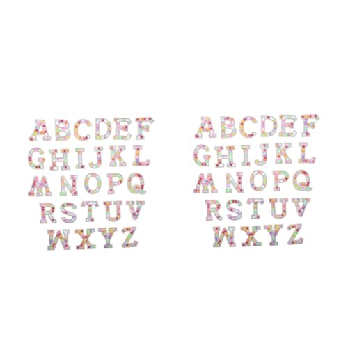 Housoutil 2 Sätze Buchstaben Stoff Aufkleber Patch Buchstaben Aus Stoff Kunsthandwerk Reparatur Aufnäher Brief Nähen Gestickte Anwendung Applikationen Für Kleidung Strasssteine 26 Stücke * 2 von Housoutil