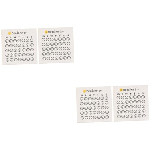 Housoutil 2 Sätze Bunte Haftnotizen Für Büro Und Schule Kreative Selbstklebende Notizzettel Verschiedenen Farben Für Erinnerungen Und Countdown Praktische Schreibwaren Für 2 Stücke * 2 von Housoutil