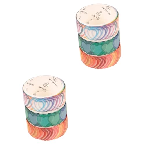 Housoutil 2 Sätze Confession Poetry Tape Journal Notebook Selbstklebendes Scrapbooking Klebrig Für Mehrzweck Washi Tape Süßes Washi Tape Malband Notizbuch DIY Washi Tape 3 Rollen * 2 von Housoutil