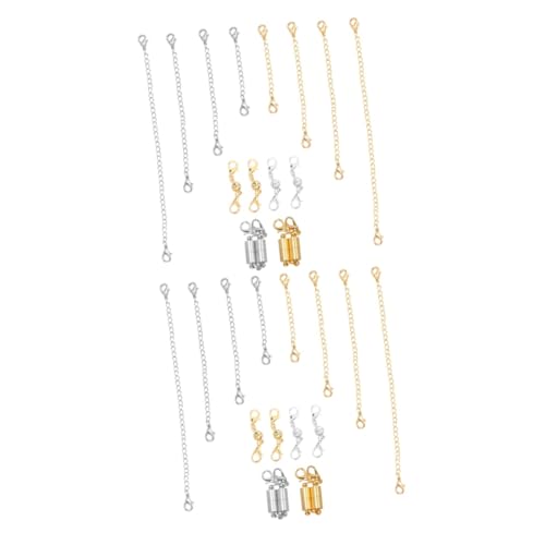 Housoutil 2 Sätze Cylindrischer Magnetischer Verschluss für Diy Schmuck Gold Silber Magnetverschluss Kettenverlängerung für Armbänder Einfache Handhabung Glänzende Housoutil 2 Sätze Cylindrischer Magnetischer Verschluss für Diy Schmuck Gold Silber Magnetverschluss Kettenverlängerung für Armbänder Einfache Handhabung Glänzende von Housoutil