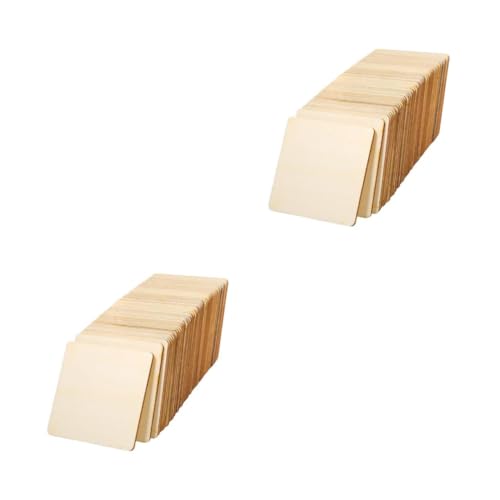 Housoutil 2 Sätze Diy Holzscheiben Unvollendete Quadratische Holzplatten Für Kreative Bastelprojekte Holzstücke Für Dekoration Und Handwerk Vielseitig Einsetzbar Cafés Und 30 Stück * 2 von Housoutil