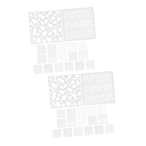 Housoutil 2 Sätze Doodle-zeichnungsvorlage Kunsthandwerk Zeichenschablonen Für Vorlagen Wand Wiederverwendbare Malschablone Schablonenzeichnungsmusterpolster Das Haustier Weiß 18 Stück * 2 von Housoutil