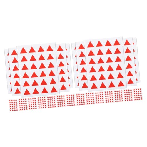 Housoutil 2 Sätze Dreieckaufkleber Klein Scrapbooking Selbstklebende Klassifikationsaufkleber Farbige Etiketten Aufkleber Etikettenaufkleber Aufkleber-etiketten Rot 576 Stück * 2 von Housoutil
