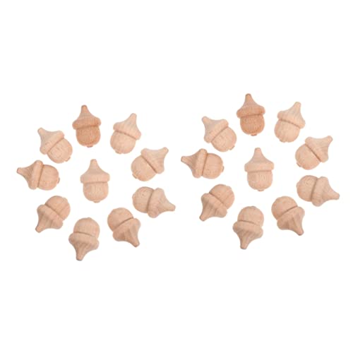 Housoutil 2 Sätze Eicheldekoration Ornamente Kinderspielzeug Kleine Deko-eichel Basteln Für Eichel Handwerk Eichelfiguren Aus Holz Zum Selbermachen Eichel Ornamente Khaki 10 Stück * 2 von Housoutil