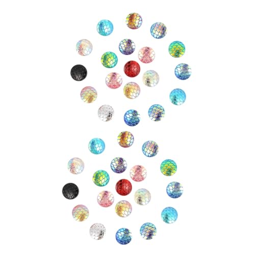 Housoutil 2 Sätze Farbige Fischschuppen Harz Cabochons Für Schmuckherstellung Diy Zubehör Für Armbänder Und Mehr Mix Farben 200 Stück * 2 von Housoutil