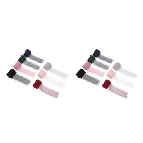 Housoutil 2 Sätze Fransenbänder Dekorative Ribbons Für Diy Projekte Hochzeitsdekoration Blumenarrangements Weinrot Schwarz Nude Rosa Dunkelgrün Pro Rolle 7rolle*2 von Housoutil