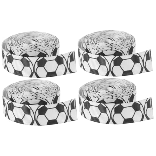 Housoutil 2 Sätze Fußball Dekorationsband Breit Yards Geschenkband Für Diy Cake Box Verpackung Party Und Bastelarbeiten Strapazierfähig Und Leicht Zu Lagern 2 Rollen * 2 von Housoutil
