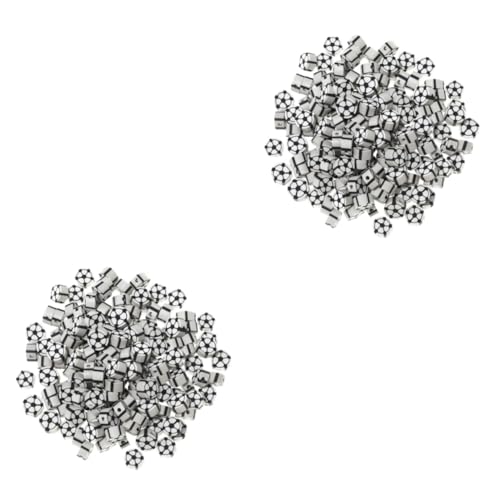 Housoutil 2 Sätze Fußball Perlen Polymer Diy Bastelperlen Für Schmuckherstellung Vielseitige Sportperlen Für Armbänder Und Schlüsselanhänger Robust Und Langlebig Für Projekte 100 Stück * 2 von Housoutil