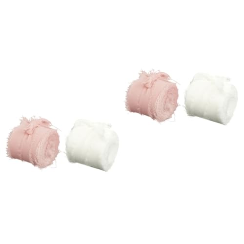 Housoutil 2 Sätze Geschenkversorgungen Bänder Für Handwerk Burgund Seide Dekoration Blau Haarband Dekoratives Fransenband Geschenkband Geschenkzubehör Polyester 2 Rollen * 2 von Housoutil