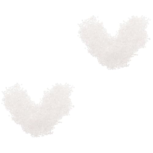 Housoutil 2 Sätze Gla -reis -perlenschmuck Bunt Klare Lose Perlen Geformt Perlen Zur Schmuckherstellung Zarte Schmuckperlen Glasperlen Kleine Perlen Zarte Armbandperlen Weiß 2boxen*2 von Housoutil