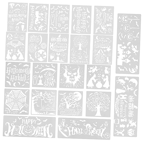 Housoutil 2 Sätze Halloween Schablonen Wiederverwendbare Malvorlagen Halloween Motive Skelett Kürbis Hexe Spinnennetz für DIY Dekoration Scrapbooking Bastelprojekte und Wandgestaltung Housoutil 2 Sätze Halloween Schablonen Wiederverwendbare Malvorlagen Halloween Motive Skelett Kürbis Hexe Spinnennetz für DIY Dekoration Scrapbooking Bastelprojekte und Wandgestaltung von Housoutil