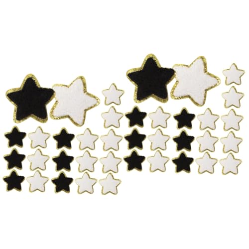 Housoutil 2 Sätze Handtuchstofftuch Patch Für Kleidung Bestickt Sternenflecken Kleidung Kleidung Stern-patches- Stern-kleidungsapplikation Patches Nähen Chenille 32 Stück * 2 von Housoutil