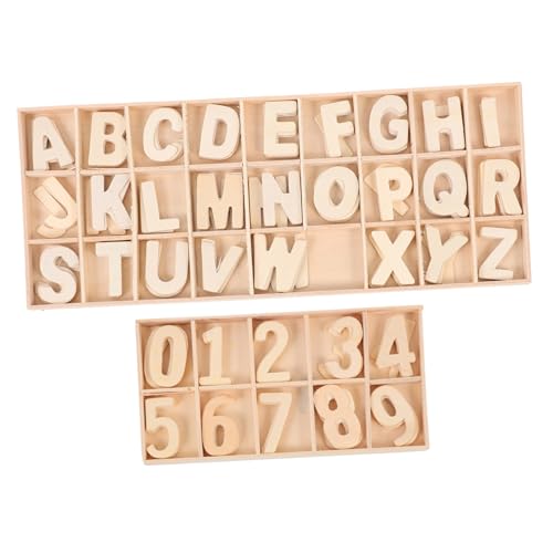 Housoutil 2 Sätze Hochwertige Holzbuchstaben und Zahlen Blanko Holzscheiben für Diy Bastelprojekte und Kreative Lernspiele für Raumdekoration Housoutil 2 Sätze Hochwertige Holzbuchstaben und Zahlen Blanko Holzscheiben für Diy Bastelprojekte und Kreative Lernspiele für Raumdekoration von Housoutil