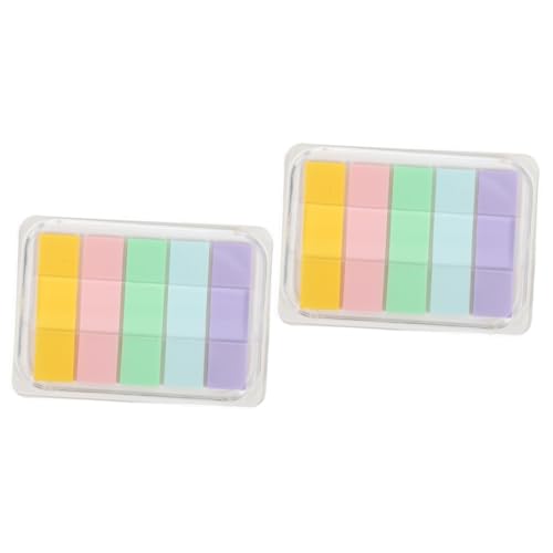 Housoutil 2 Sätze Index Tabs Selbstklebende Seitenmarker Bunten für Büro Schule und Zuhause Praktische Lesezeichen für Notizen und Markierungen von Housoutil