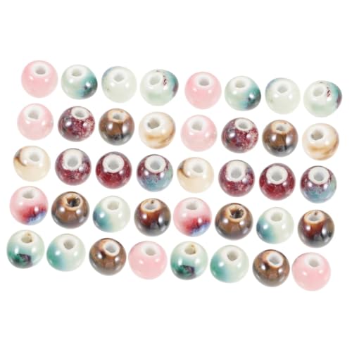 Housoutil 2 Sätze Keramikperlenschmuck Armbandperlen Klobig Fälschung Bausätze Herstellung Kleine Keramikperlen Runde Keramikperlen Perlen Zum Basteln Runde Abstandsperlen 20 Stück * 2 von Housoutil