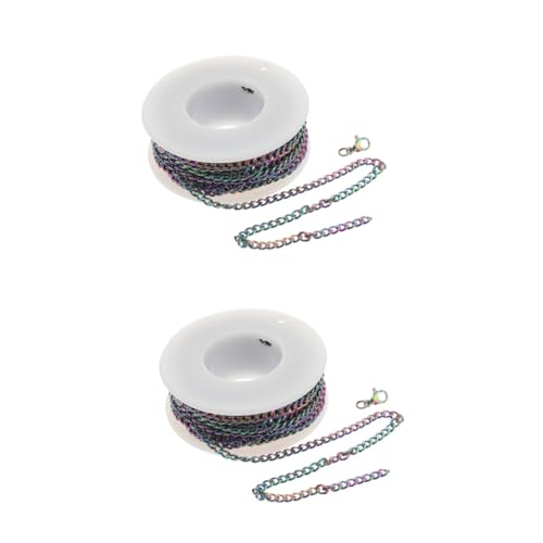 Housoutil 2 Sätze Ketten Zubehör für DIY Schmuckherstellung Kette mit Karabinerhaken für Armbänder und Einfach zu Bearbeiten und Anpassbar von Housoutil