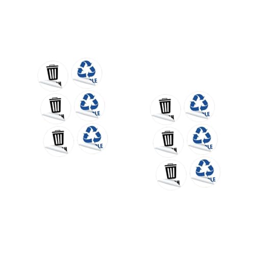 Housoutil 2 Sätze Klassifizierungsaufkleber Recycling Im Freien Mülleimer-klassifizierungsetikett Etiketten Für Speicherbehälter Außerhalb Von Transh Kann Abfall Weiß Pvc 6 Stücke * 2 von Housoutil