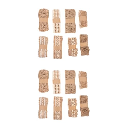 Housoutil 2 Sätze Kreative Jute Ripsbänder Für Diy Dekorationen Geeignet Für Kleidung Schuhe Und Hüte Vielseitig Einsetzbar Für Feste Und Bastelprojekte 8 Stück * 2 von Housoutil
