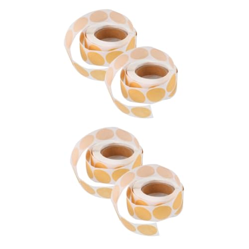 Housoutil 2 Sätze Kreiscodiertes Etikett Leere Etiketten Aufkleber Runde Aufkleber Büroklassifizierungsaufkleber Lageretikett Etikettenaufkleber Für Flaschen Kraftpapier Khaki 2 Rollen * 2 von Housoutil