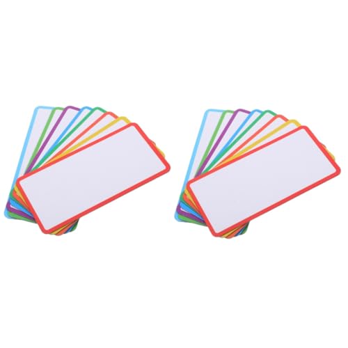Housoutil 2 Sätze Magnetische Namens Aufkleber Magnetische Kühlschranketiketten Versprechen Namensschild-magnete Streifen Pads Blau Löschbar Für Klein Bunt Beschichtetes Papier 24 Stück * 2 von Housoutil