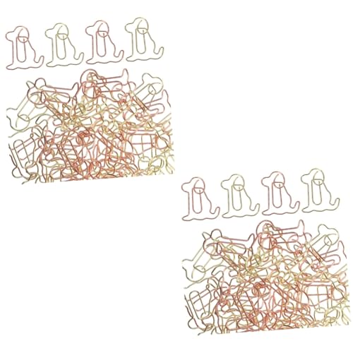 Housoutil 2 Sätze Mehrfarbige Lesezeichen Dackel Schreibwaren Kleine Clips Hund Bunt Büroklammern Schulsachen Süßes Büroklammer-lesezeichen Papierclip Rostfreier Stahl 50 Stück * 2 von Housoutil