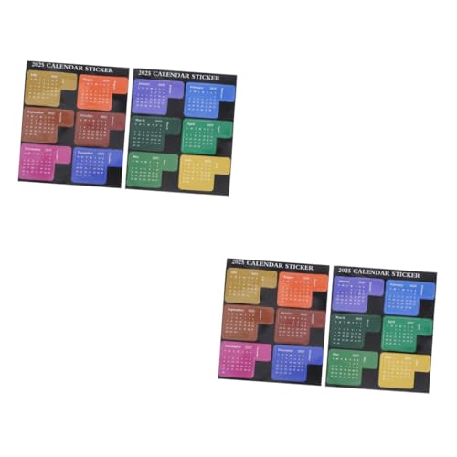 Housoutil 2 Sätze Monatskalender Aufkleber Selbstklebende Bunte Index Sticker für Notizbuch Planer und Tagebuch Praktische Monatsmarkierungen für Büro und Schule Monate von Housoutil