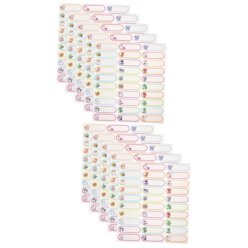 Housoutil 2 Sätze Namensaufkleber Schild Namensetiketten Vinyl Hochzeit Niedliche Etikettenaufkleber Etiketten Für Schulbedarf Name Tag -aufkleber Pvc Selbstklebend 5 Blätter * 2 von Housoutil