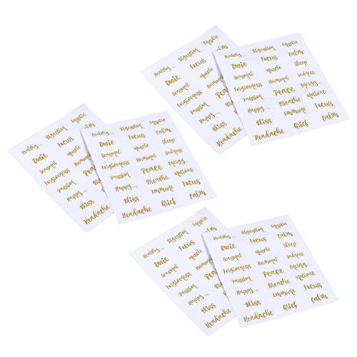 Housoutil 2 Sätze Ölflasche Etiketten Selbstklebende Goldene Buchstaben Aufkleber Für Einfache Kennzeichnung Von Flaschen Für Aromatherapie Und Aufbewahrung 6 Blätter * 2 von Housoutil