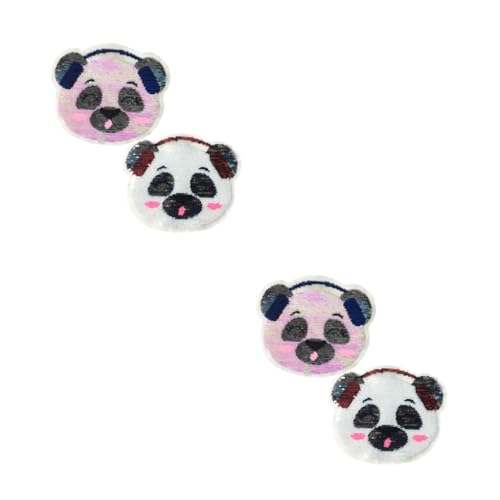 Housoutil 2 Sätze Panda Ohrenhörer Patches Wendbare Farbwechselnde Pailletten Stickerei Aufnäher Cartoon Design Für Kleidung Und Accessoires 2 Stück * 2 Housoutil 2 Sätze Panda Ohrenhörer Patches Wendbare Farbwechselnde Pailletten Stickerei Aufnäher Cartoon Design Für Kleidung Und Accessoires 2 Stück * 2 von Housoutil