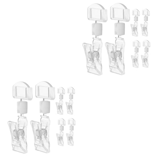 Housoutil 2 Sätze Preisclips Für Preisschilder Rotierbare Etikettenhalter Für Einzelhandel Transparente Clips Zur Preispräsentation Für Supermärkte Und Geschäfte 6 Stück * 2 Housoutil 2 Sätze Preisclips Für Preisschilder Rotierbare Etikettenhalter Für Einzelhandel Transparente Clips Zur Preispräsentation Für Supermärkte Und Geschäfte 6 Stück * 2 von Housoutil