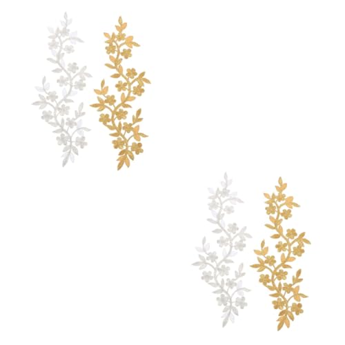 Housoutil 2 Sätze Rattan Aufnäher Bestickte Applikationen Für Diy Kleidung Taschen Und Hüte Einzigartiges Design Für Kreative Dekoration Und Reparaturen Goldene Und Silberne 2 Stück * 2 von Housoutil