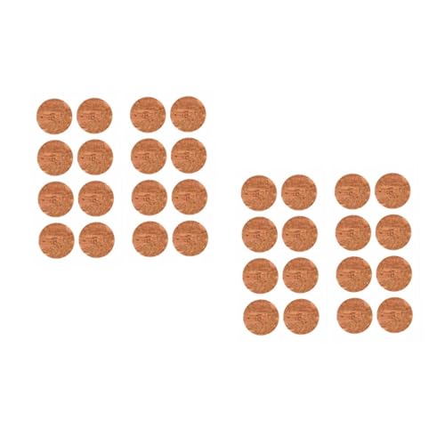 Housoutil 2 Sätze Rundes Holzlabel Sticker Set Selbstklebende Namensetiketten für Diy für Klassifizierung Haushalt Büro und Schule Geruchsneutral und Reißfest von Housoutil
