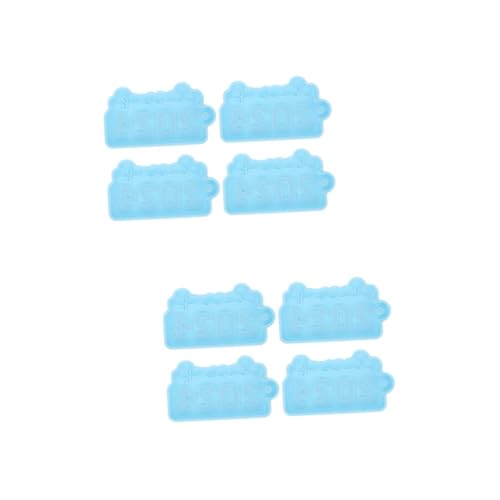 Housoutil 2 Sätze Schlüsselanhänger Diy Bastelform Grad Schlüsselbundformen Kette Schlüsselbundschimmel Giessform Silikon Schlüsselbundzubehör Handwerk Schimmel Kieselgel Blau 4 Stücke * 2 von Housoutil