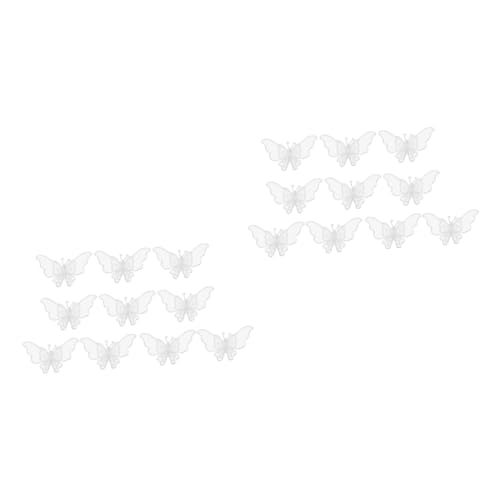 Housoutil 2 Sätze Schmetterlinge Organza Stickerei Patches Applikationen Für Nähprojekte Für Kleidung Und Bastelarbeiten Hochwertige Verzierungen Für Diy Projekte 10 Stück * 2 von Housoutil