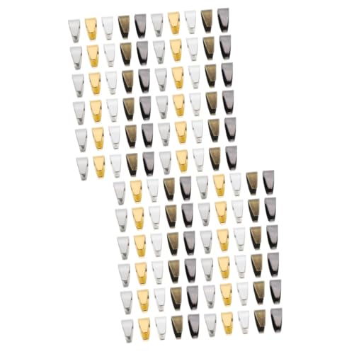 Housoutil 2 Sätze Schmuckanhänger Verbindungsschließen Eisenverschlüsse Für Diy Schmuckherstellung Gold Antik Bronze Schwarz Pro Packung 500 Stück * 2 von Housoutil