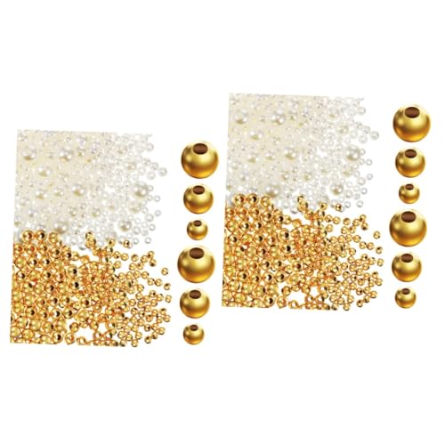 Housoutil 2 Sätze Schmuckperlen Und Perlen Goldperlen Gemischte Perlen Für Diy Armbänder Und Schmuckherstellung 900 Stück * 2 von Housoutil