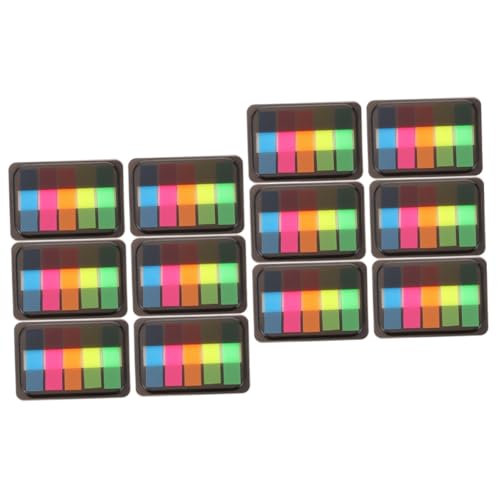 Housoutil 2 Sätze Seite Mit Farbigen Haftnotizen Lesezeichen Bunt Zum Kommentieren Fluoreszierend Durchscheinend Und Zum Kommentieren Zum Lesen Anmerkungsregister 6Boxen*2 von Housoutil