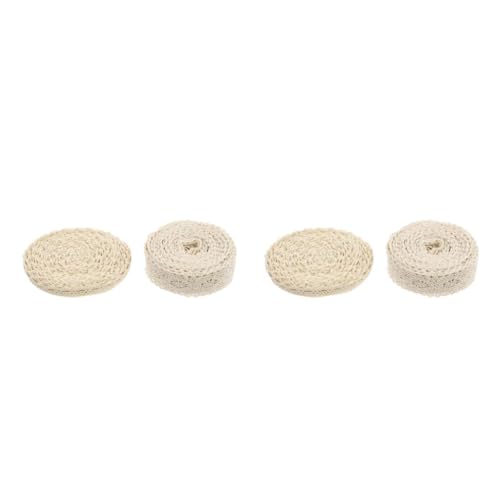 Housoutil 2 Sätze Spitzenband Für Diy Handwerksprojekte Dekoratives Baumwoll Spitzenband Für Kleidung Hochzeitsdekoration Und Mehr 2 Rollen * 2 von Housoutil