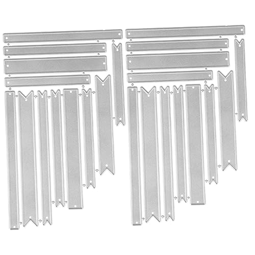 Housoutil 2 Sätze Stanzform Kohlenstoffstahl für Scrapbooking und Bastelarbeiten Diy Banner Etiketten und Stempel Geeignet für Papier Housoutil 2 Sätze Stanzform Kohlenstoffstahl für Scrapbooking und Bastelarbeiten Diy Banner Etiketten und Stempel Geeignet für Papier von Housoutil