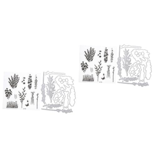 Housoutil 2 Sätze Stanzformen für Kartengestaltung Schneide und Prägewerkzeug für DIY Scrapbooking Fotoalben Hochzeitskarten Langlebig und Wiederverwendbar für Verschiedene Bastelprojekte von Housoutil