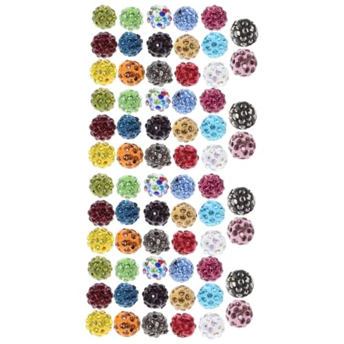 Housoutil 2 Sätze Strass Perlen Diy Bastelperlen Für Schmuckherstellung Runde Spacer Perlen Für Armbänder Und Bastelprojekte Gemischte Farben 50 Stück * 2 von Housoutil